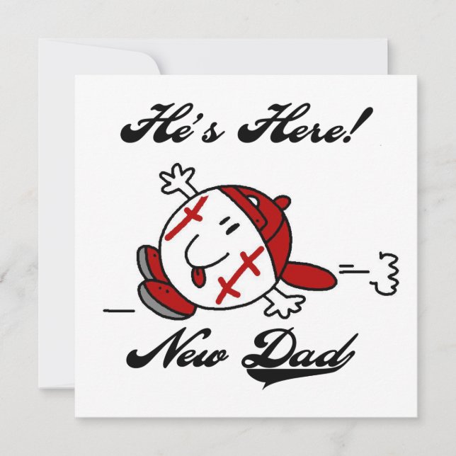 Carte T-shirts et cadeaux de baseball Nouveau papa (Devant)