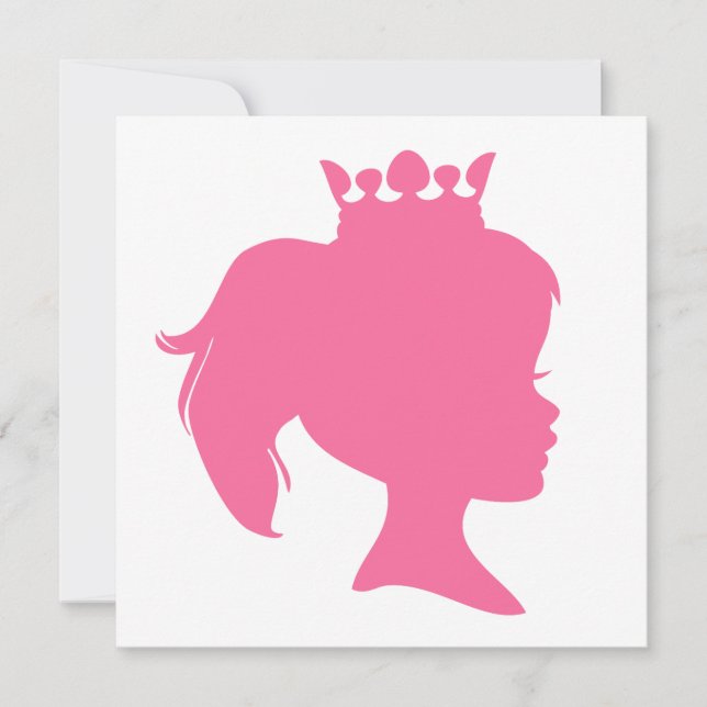 Carte T-shirts et cadeaux de la princesse Silhouette ros (Devant)
