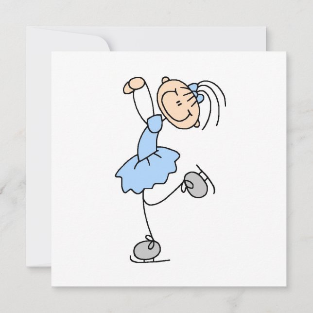Carte T-shirts et cadeaux de patinage artistique pour fi (Devant)