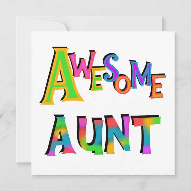 Carte T-shirts et cadeaux de Tantes extraordinaires (Devant)