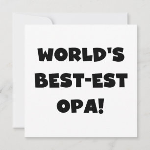 Carte T-shirts et cadeaux du meilleur opa Black Text au