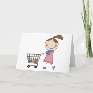 Carte T-shirts et cadeaux Girl Shopping