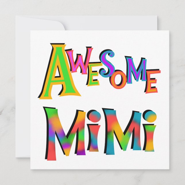 Carte T-shirts et cadeaux Mimi impressionnants (Devant)