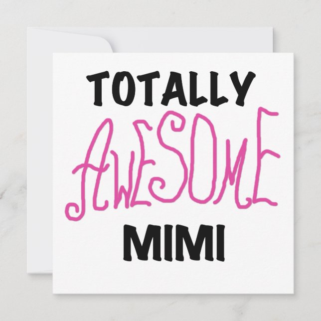 Carte T-shirts et cadeaux Mimi Pink totalement géniaux (Devant)