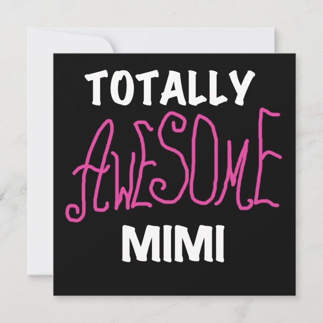 Carte T-shirts et cadeaux Mimi Pink totalement géniaux (Devant)