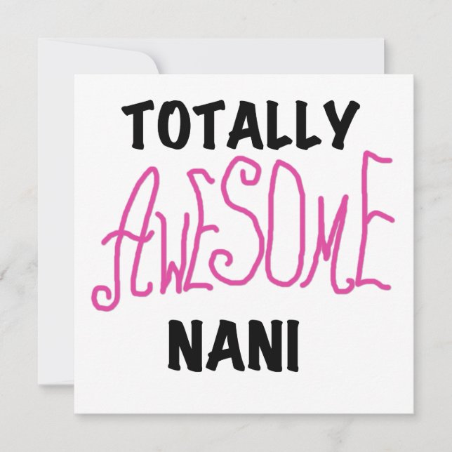 Carte T-shirts et cadeaux Nani roses absolument géniaux (Devant)