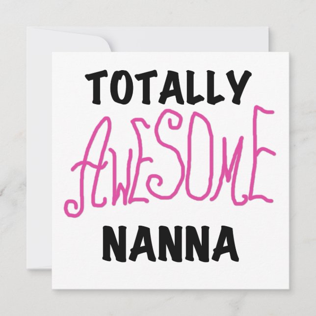 Carte T-shirts et cadeaux Nanna roses absolument géniaux (Devant)