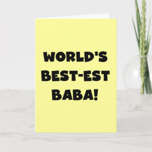 Carte T-shirts et cadeaux noirs de baba de Meilleur-est