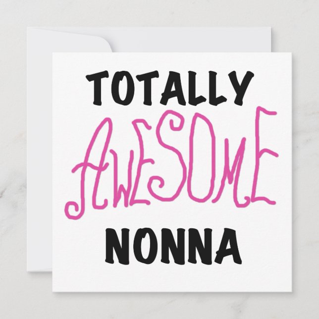 Carte T-shirts et cadeaux Nonna Pink totalement géniaux (Devant)