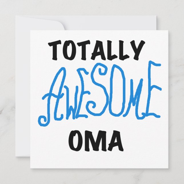 Carte T-shirts et cadeaux Oma Blue totalement géniaux (Devant)