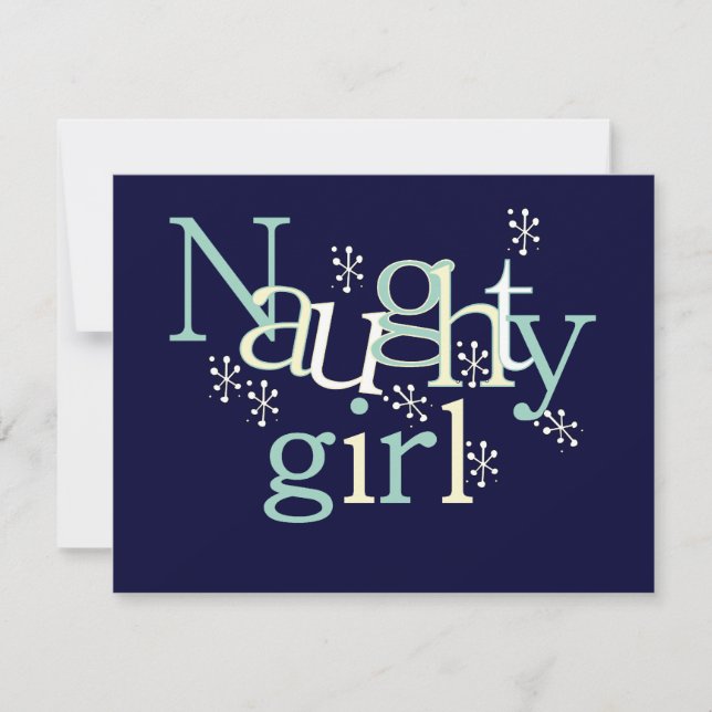 Carte T-shirts et cadeaux pour filles coquines (Devant)