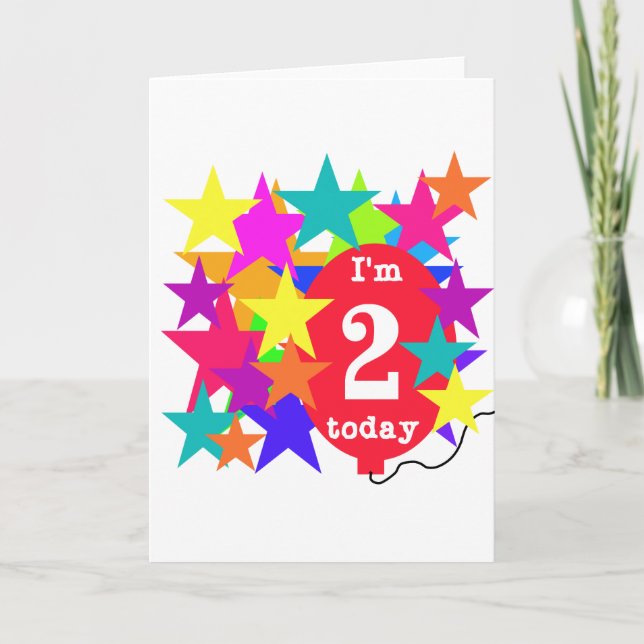 Carte T-shirts et cadeaux pour le 2e anniversaire des ét (Devant)
