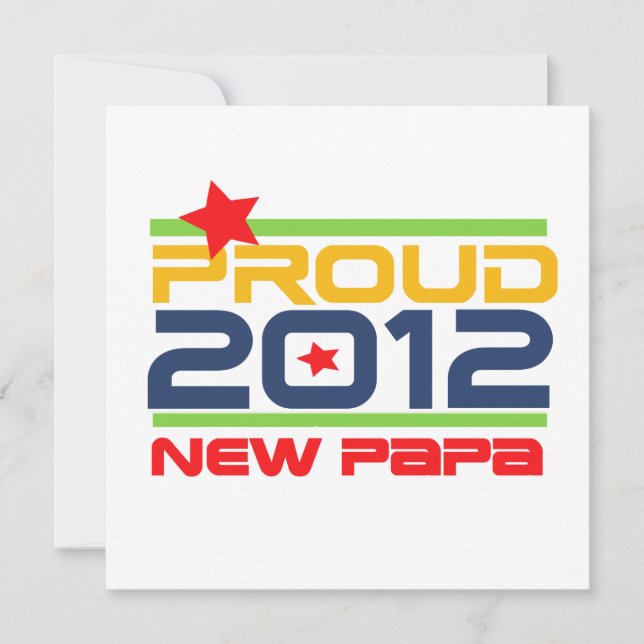 Carte T-shirts et cadeaux Proud New Papa 2012 (Devant)