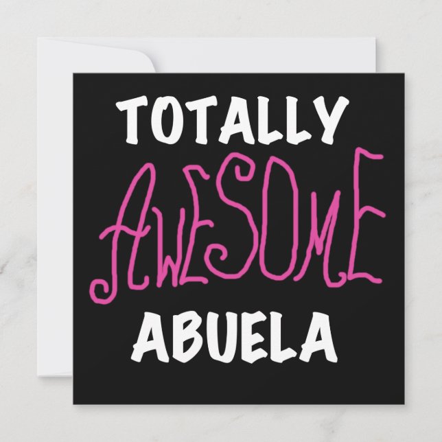 Carte T-shirts et cadeaux roses d'Abuela absolument géni (Devant)