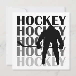 Carte T-shirts et cadeaux Silhouette de hockey