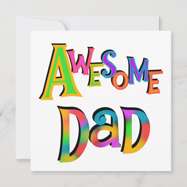 Carte T-shirts et cadeaux superbes papa (Devant)