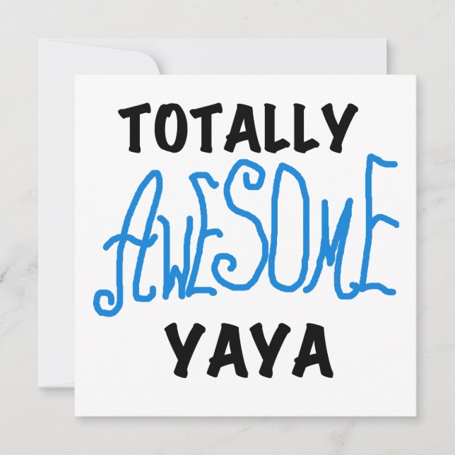 Carte T-shirts et cadeaux Yaya totalement géniaux (Devant)