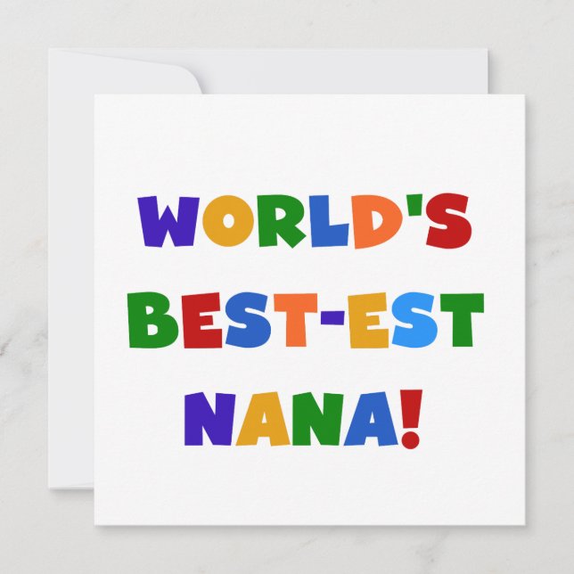 Carte T-shirts Nana Bright Colors les plus beaux du mond (Devant)