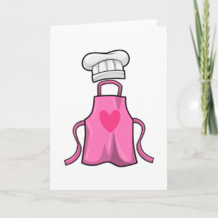 Carte Tabard de cuisine et toque de cuisine avec Cœur