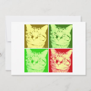 Carte Tabby Art Pop Tabby Orange