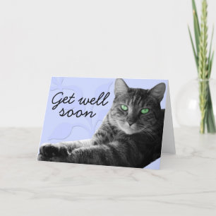 Carte Tabby chat avec pattes croisées, Obtenez bientôt c