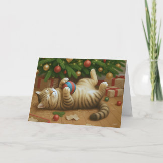 Carte Tabby Noël Étincelle