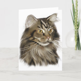 Carte Tabby noir Maine Coon Cat