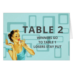 Carte Table Bunco Rétro Pour Le Tableau 2