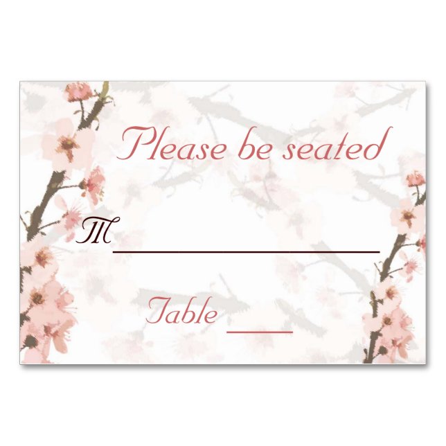 Carte table Cherry Blossom (Devant)