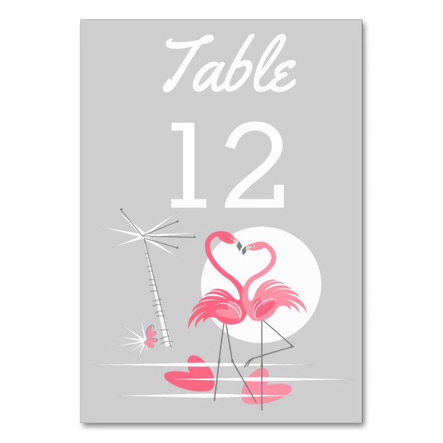 Carte table Flamant rose Love (Par défaut)