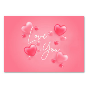 Carte table Love You Chéri