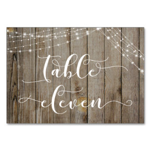 Carte Table Onze Bois Vieilli Brun & Lumières
