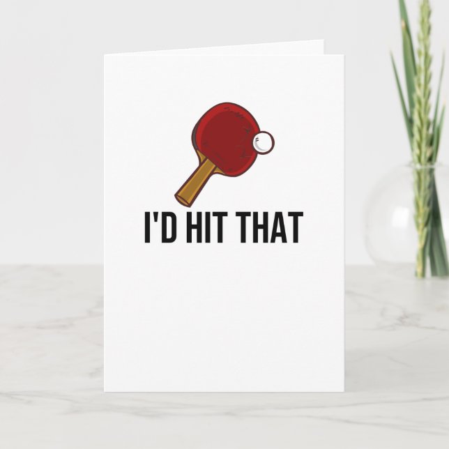 Carte Table Tennis Cadeaux Ping Pong Joueur de tennis de (Devant)