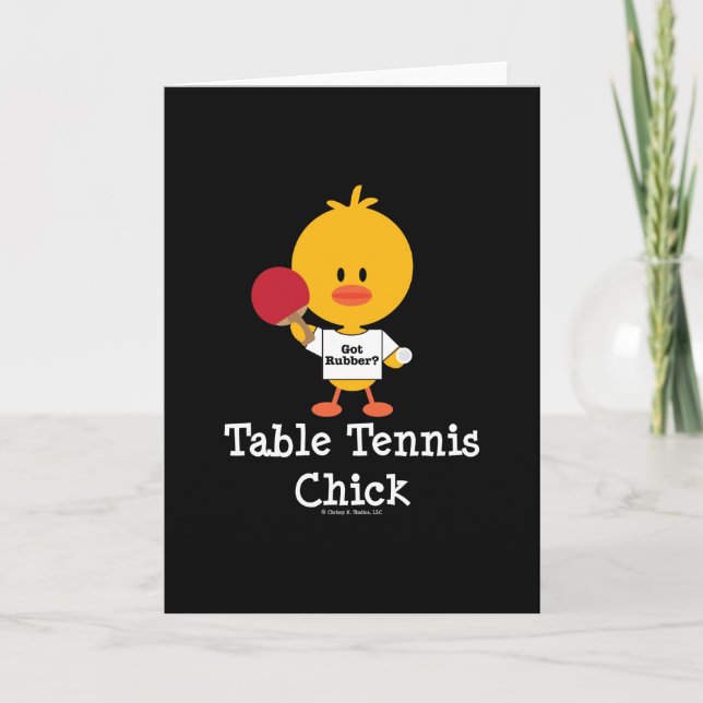 Carte Table Tennis Chick Grey Card (Devant)