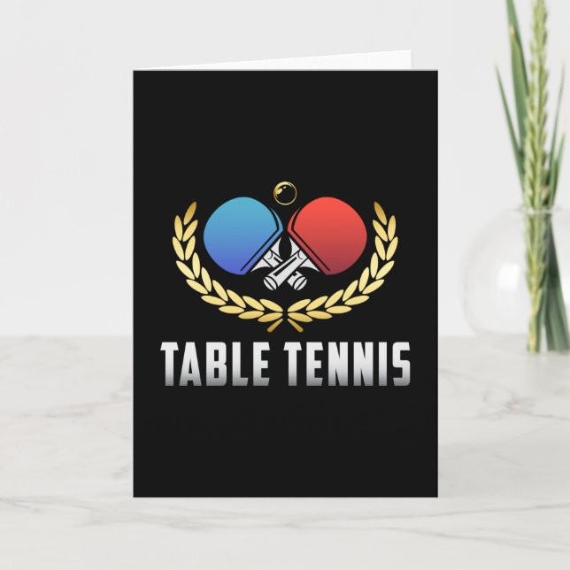 Carte Table Tennis Paddle Ping Pong Player Drôle cadeau (Devant)