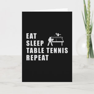 Carte Table Tennis Paddle Ping Pong Répéter Drôle Cadeau