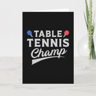 Carte Table Tennis Ping Pong Player Paddle Drôle Cadeau