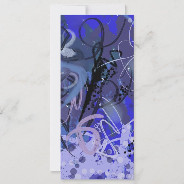 Carte Tableau abstrait bleu (Devant)
