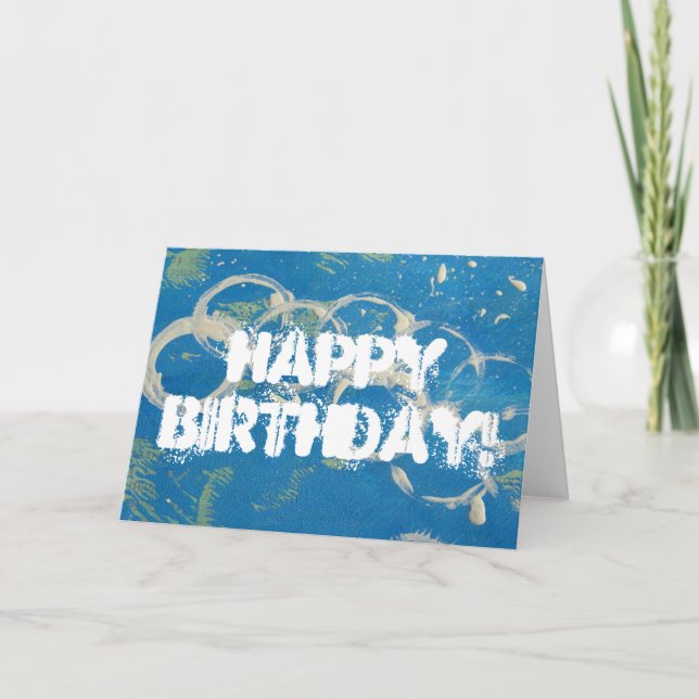 Carte Tableau Abstrait, Joyeux anniversaire ! (Devant)