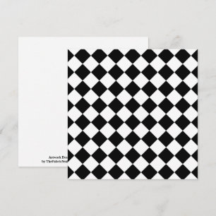 Carte Tableau de bord noir et blanc À damiers Drapeau