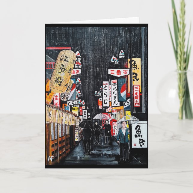 Carte Tableau de la pluie de Tokyo par Alfred Fox (Devant)