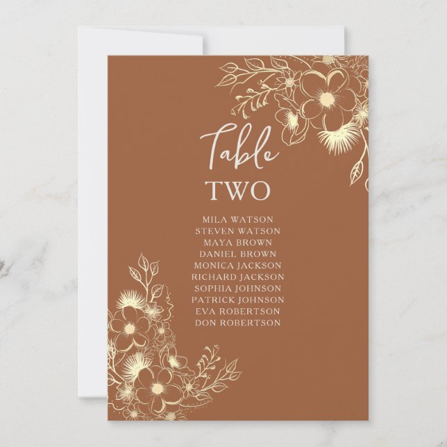 Carte Tableau Mariage en terre cuite (Devant)