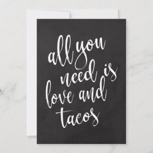Carte Taco bar abordable panneau mariage de tableau noir