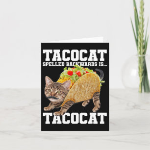 Carte Taco Chat Écrit À L'Arrière Est Tacocat Mème Silly