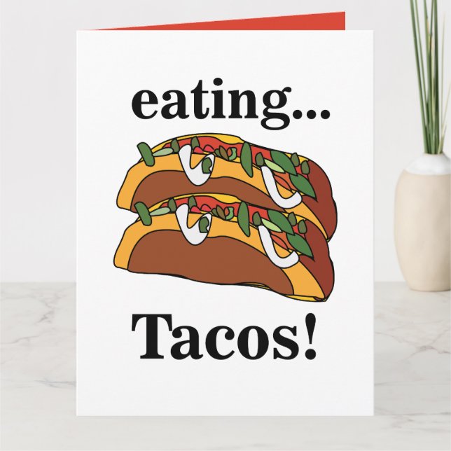 Carte Taco Tacos Anniversaire Drôle (Devant)