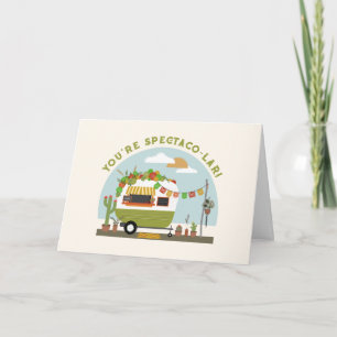 Carte Taco Truck Camper Pun Green Saint-Valentin