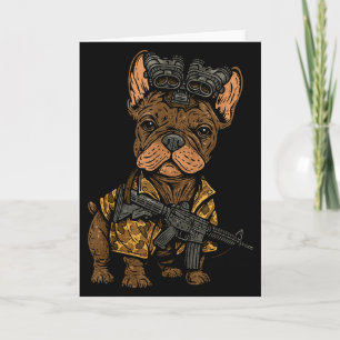 Carte Tactical Frenchie Drôle Chien Bouledogue Avec Nvg 