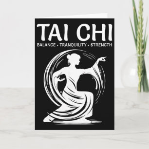 Carte Tai Chi Qigong Grue Arts Martiaux Yoga Méditation 