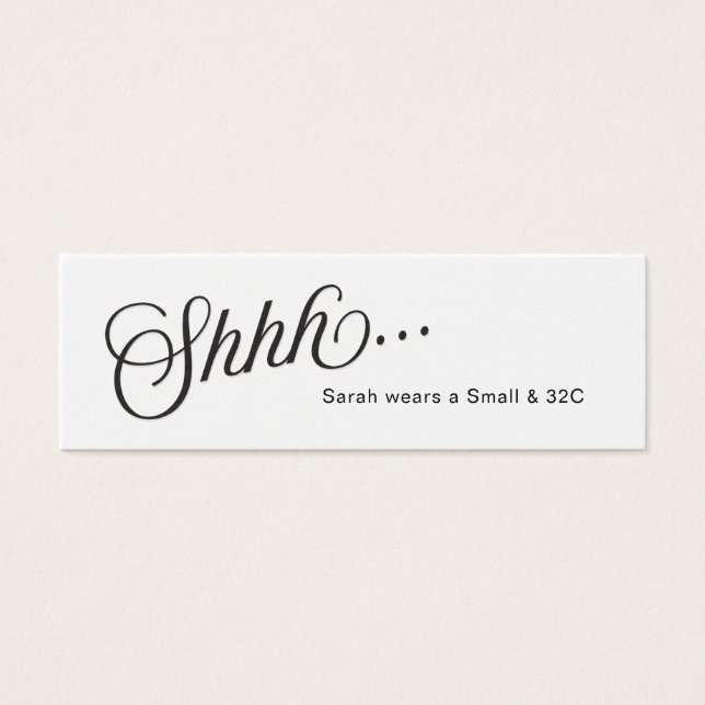 Carte taille simple Script Bachelorte Insertion (Devant)