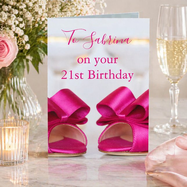 Carte Talons mignons pour 21e anniversaire (Créateur téléchargé)